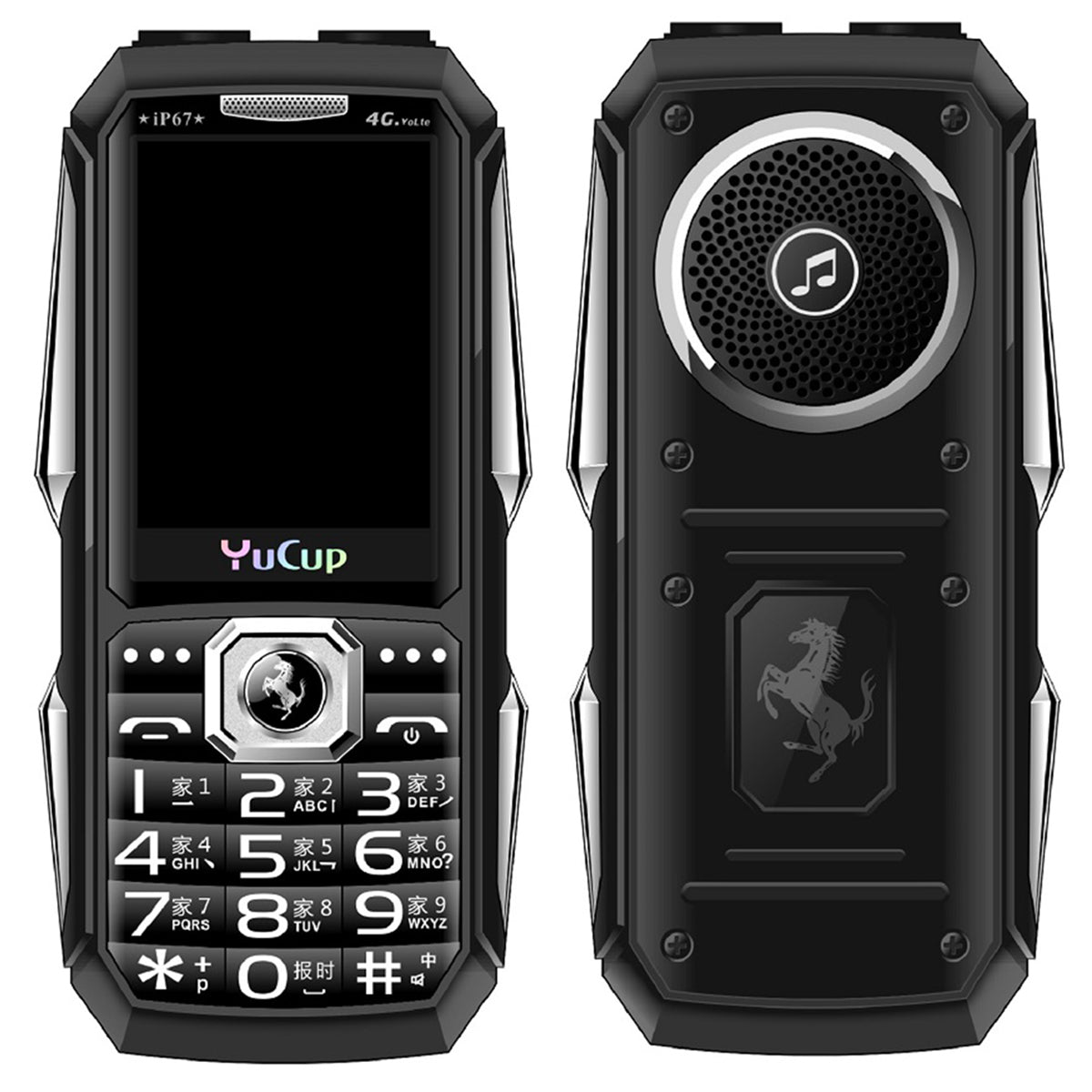 YUCUP N503 IP67 Waterproof Anti-fall Cold-resistant Cellphone Double Flashlight Large Volume Elderly Mobile Phone EU Plug YUCUP N503 IP67 Waterproof Anti-fall Cold-resistant Cellphone Double Flashlight Large Volume Elderly Mobile Phone EU Plug